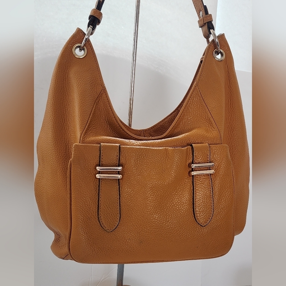 Zenith Women's Warm Mustard Yellow Genuine Leather Hobo-Style Shoulder Bag - Picture 4 of 9